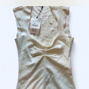 Elegant Cream Sleeveless Top